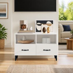 Versatile High Gloss White TV Cabinet for Your Home