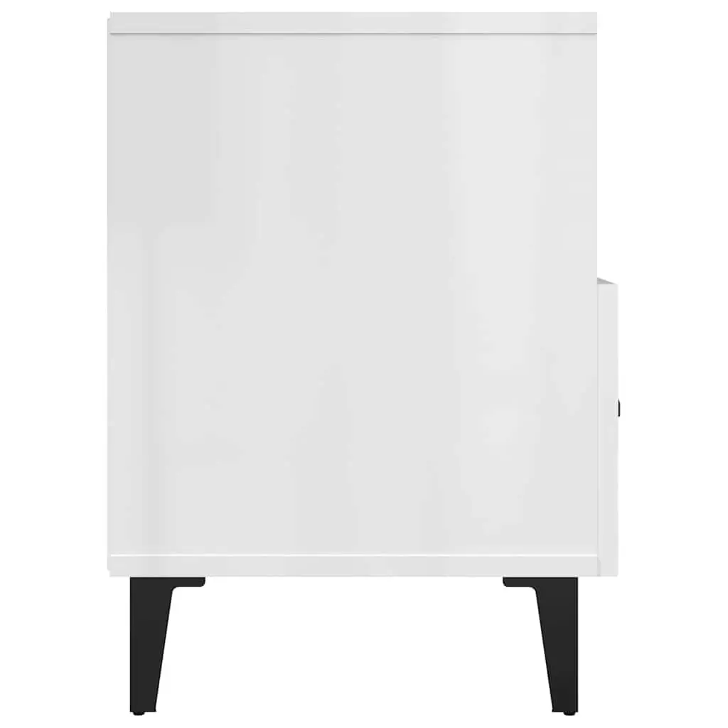 TV Cabinet High Gloss White Media Unit Storage Drawers 80 x 36 x 50 cm