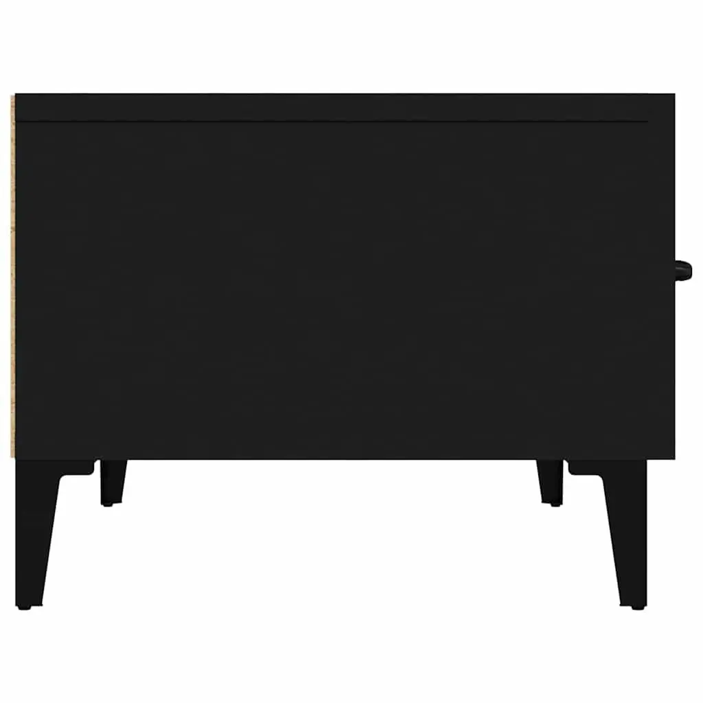 TV Cabinet Black Media Unit Engineered Wood Living Room Storage 150 x 34.5 x 30 cm