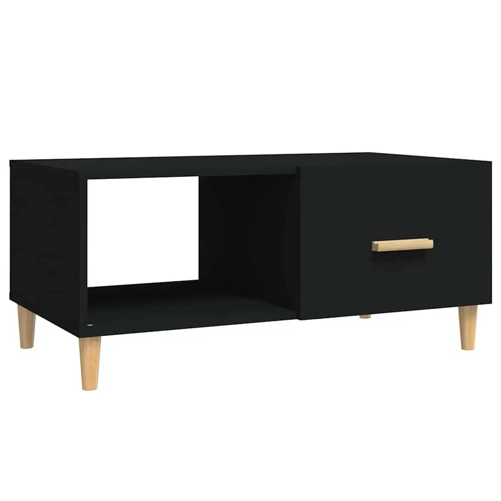 Black Coffee Table with Storage Options