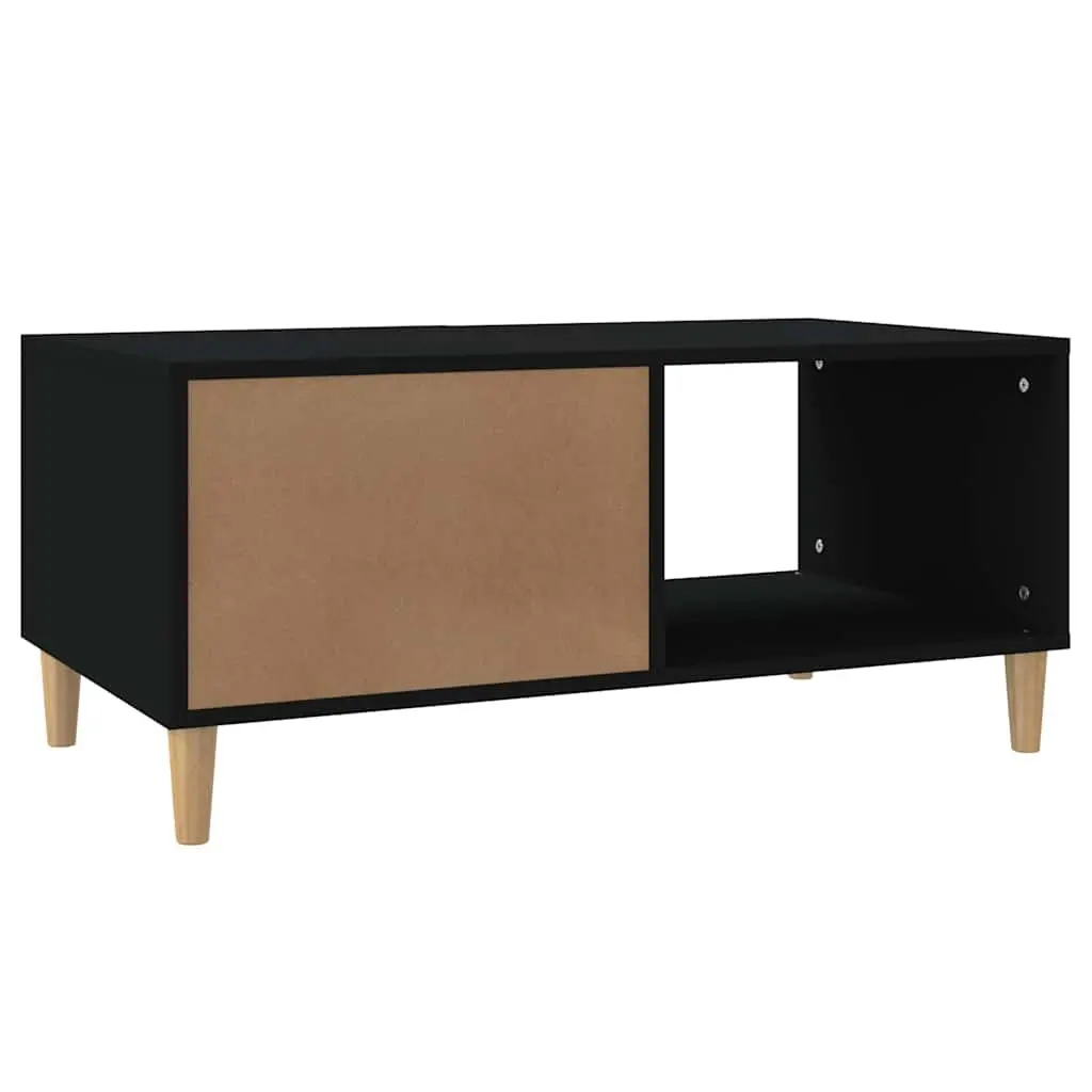 Black Coffee Table with Storage Options
