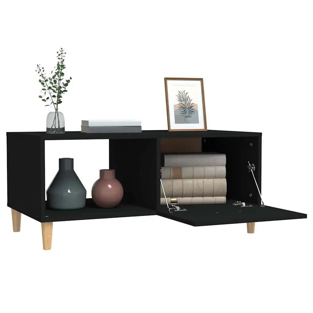 Black Coffee Table with Storage Options