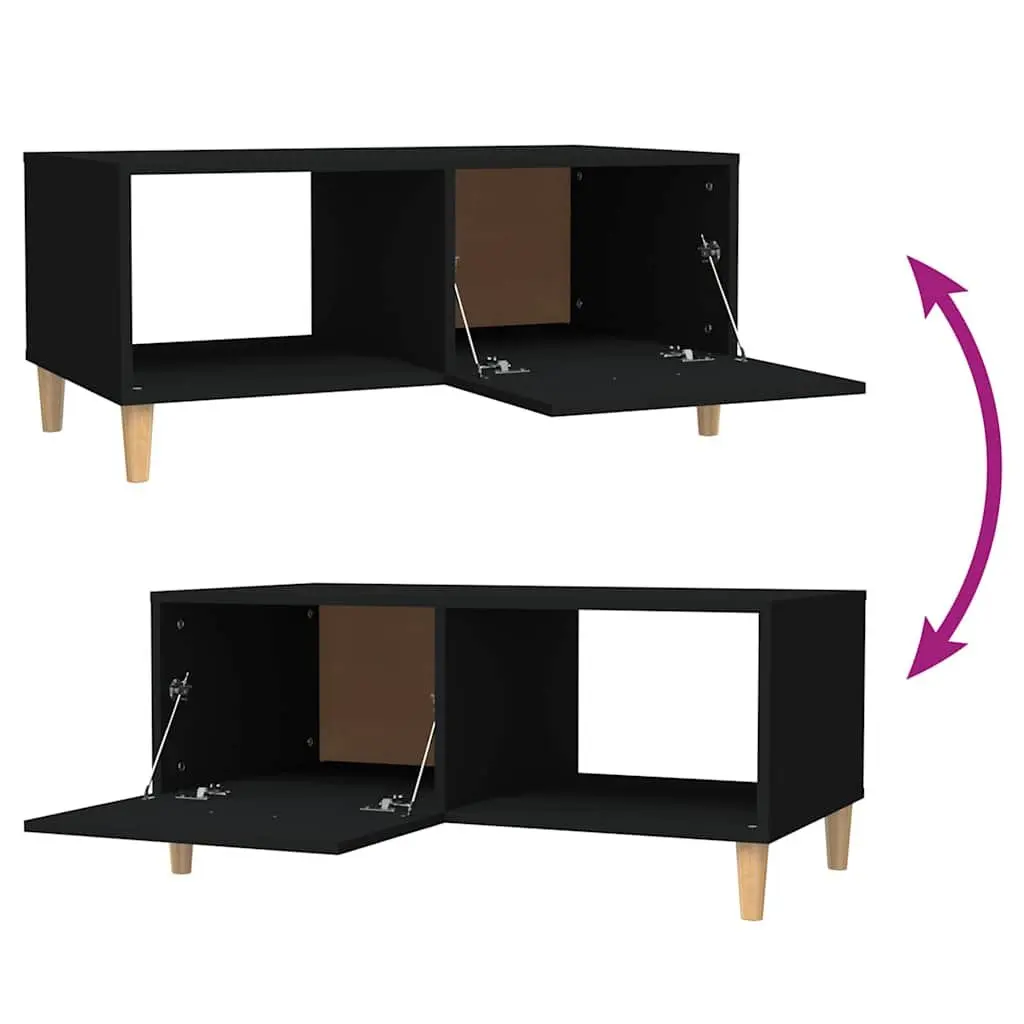 Black Coffee Table with Storage Options