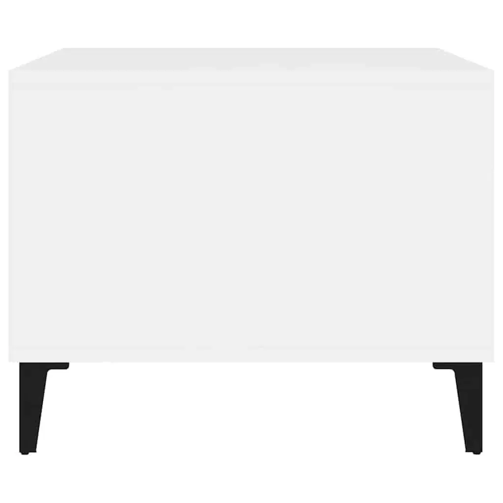 Coffee Table Open Storage Compartment Living Room 60L x 50W x 40H cm White