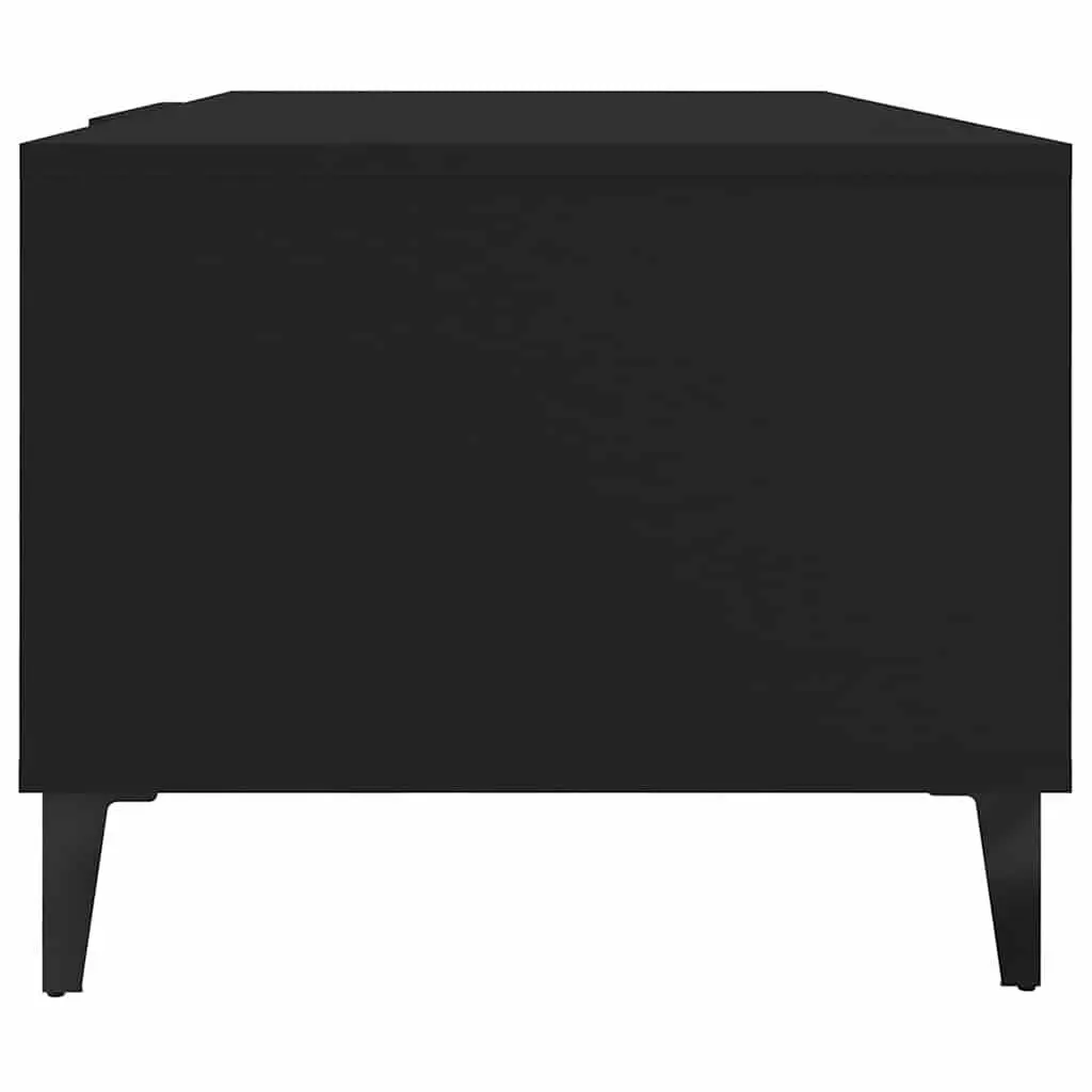 Coffee Table Storage Compartment 102x50x40 cm Black Engineered Wood