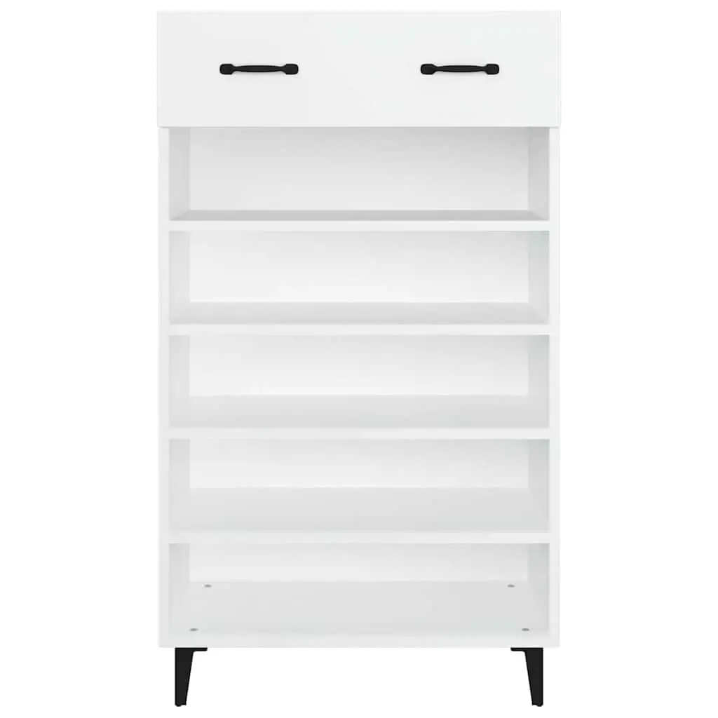 Shoe Cabinet White Engineered Wood Storage Cupboard 60 x 35 x 105 cm