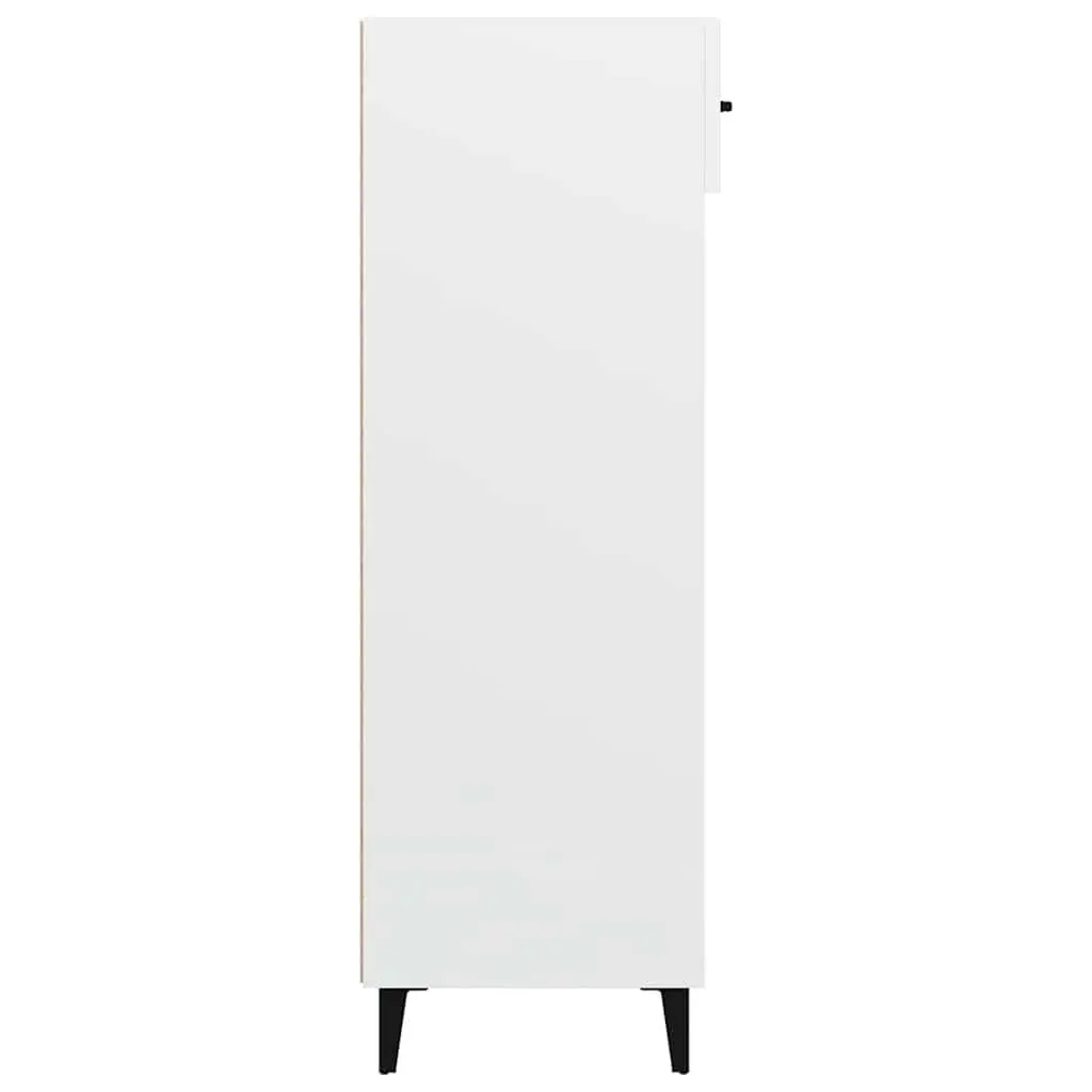 Shoe Cabinet White Engineered Wood Storage Cupboard 60 x 35 x 105 cm