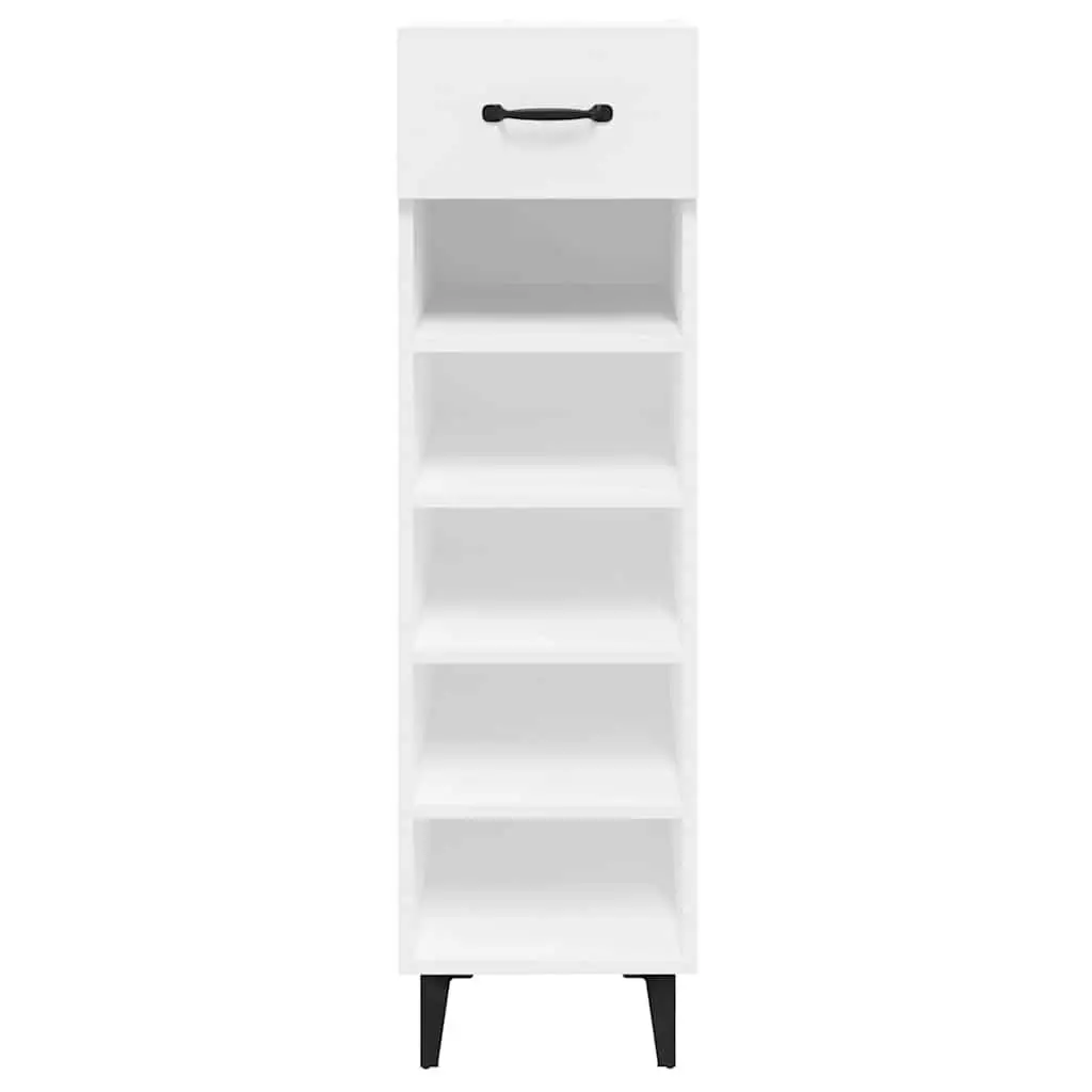 Shoe Cabinet Storage Organiser White High Gloss 30W x 35D x 105H cm