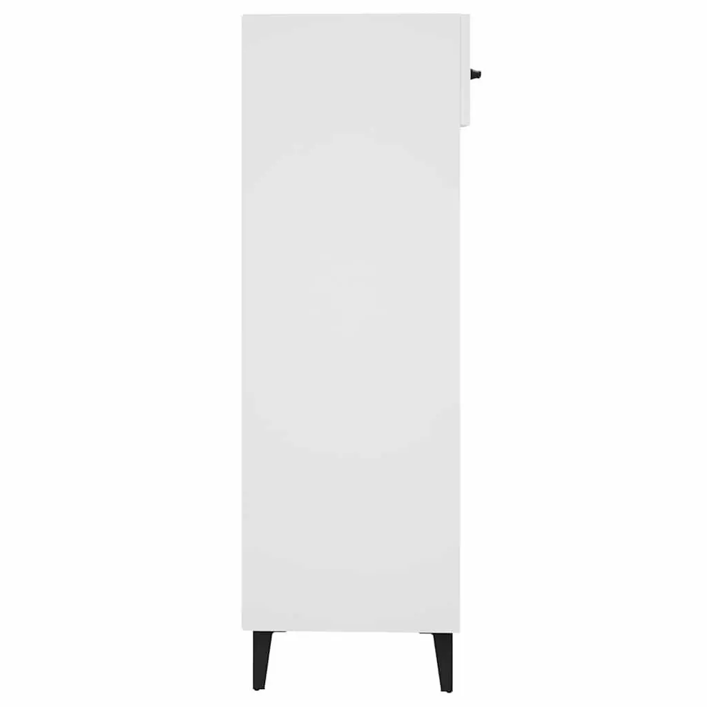 Shoe Cabinet Storage Organiser White High Gloss 30W x 35D x 105H cm