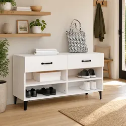 Warm and Practical White Shoe Cabinet for Your Home