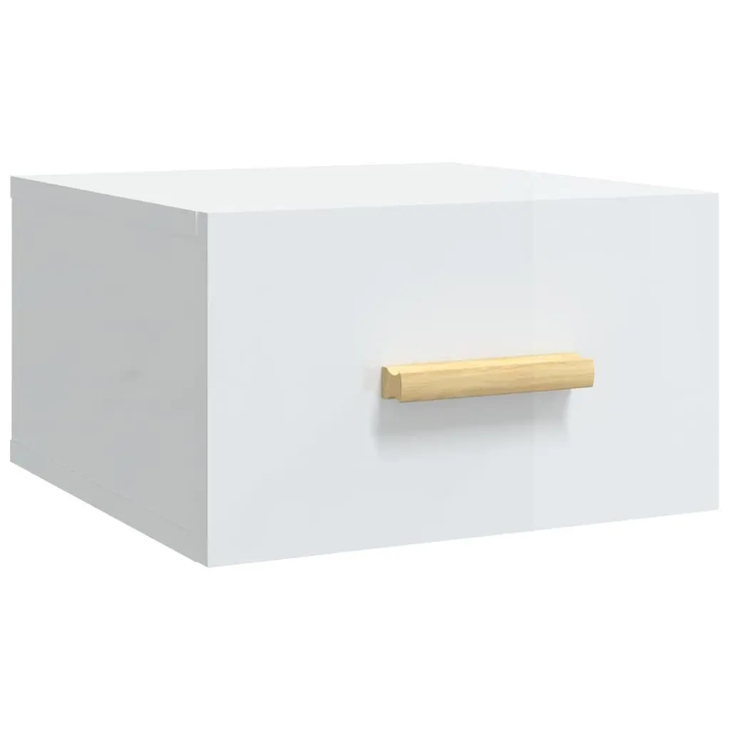Wall-mounted Bedside Cabinets 2 pcs Floating Nightstands Storage Shelves White