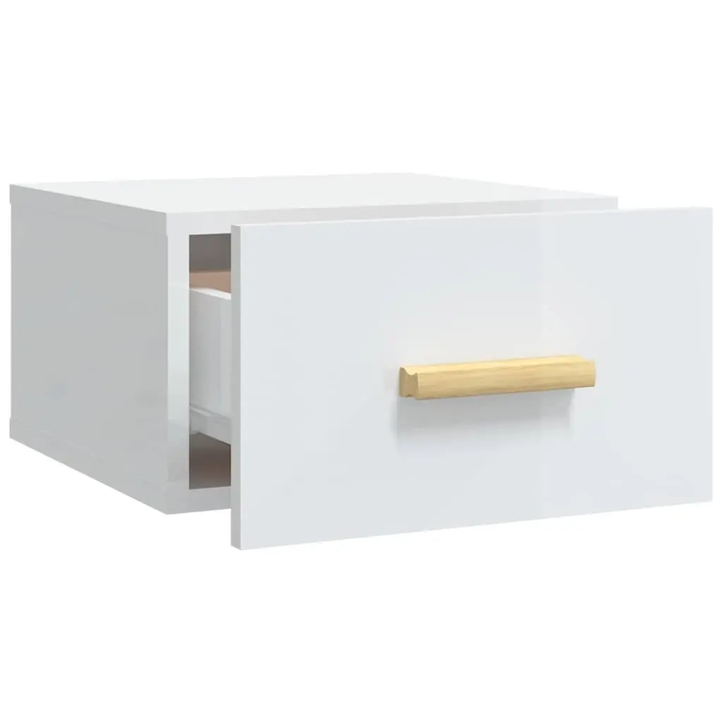 Wall-mounted Bedside Cabinets 2 pcs Floating Nightstands Storage Shelves White