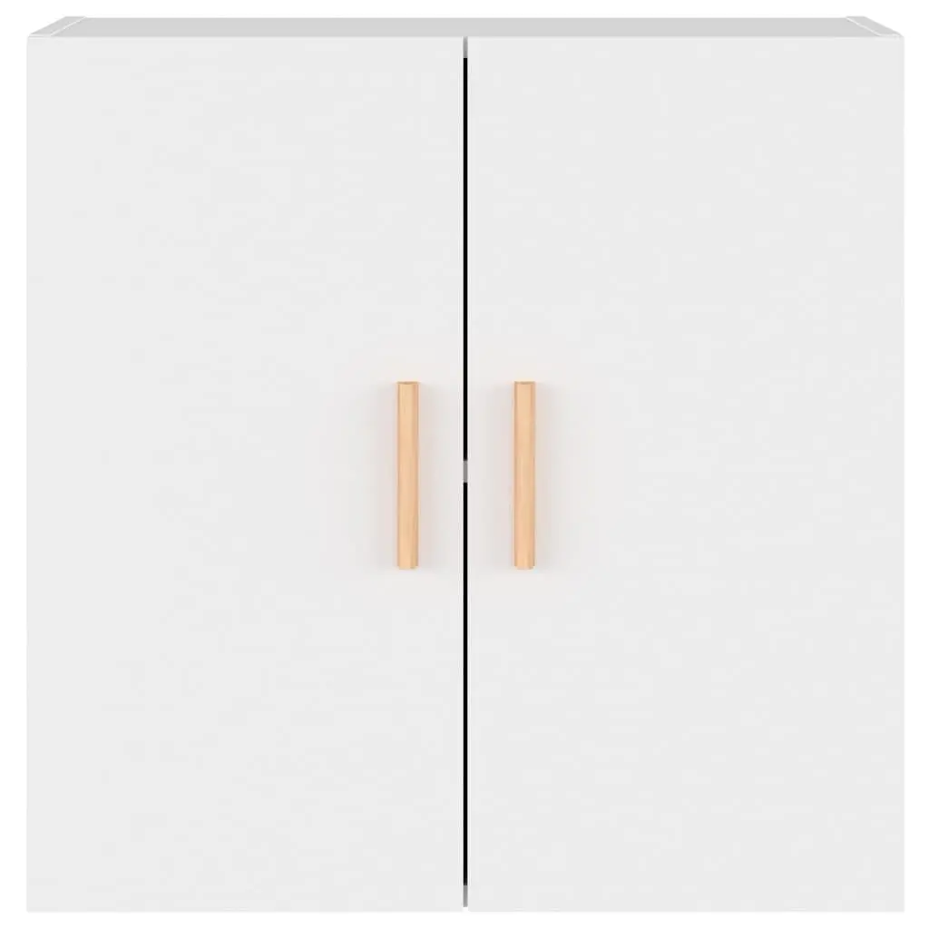 Wall Cabinet Storage Floating Engineered Wood White 60x30x60cm Living Room
