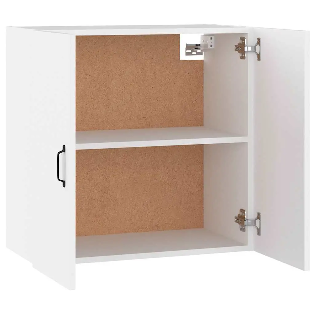 Wall Cabinet Storage 60x31x60 cm White Engineered Wood 2 Door Floating