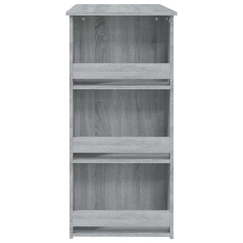 Bar Table Compact Kitchen Dining Furniture 102 x 50 x 103.5 cm Grey Sonoma