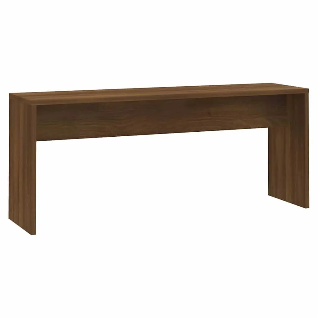 3 Piece Dining Set Engineered Wood Table Bench Brown