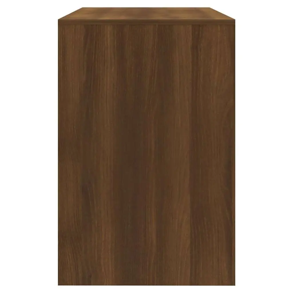 3 Piece Dining Set Engineered Wood Table Bench Brown