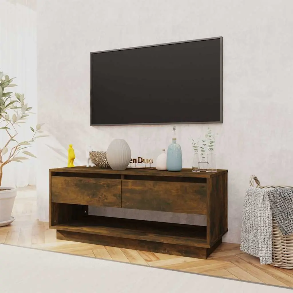 Brown TV Cabinet with Ample Storage Space