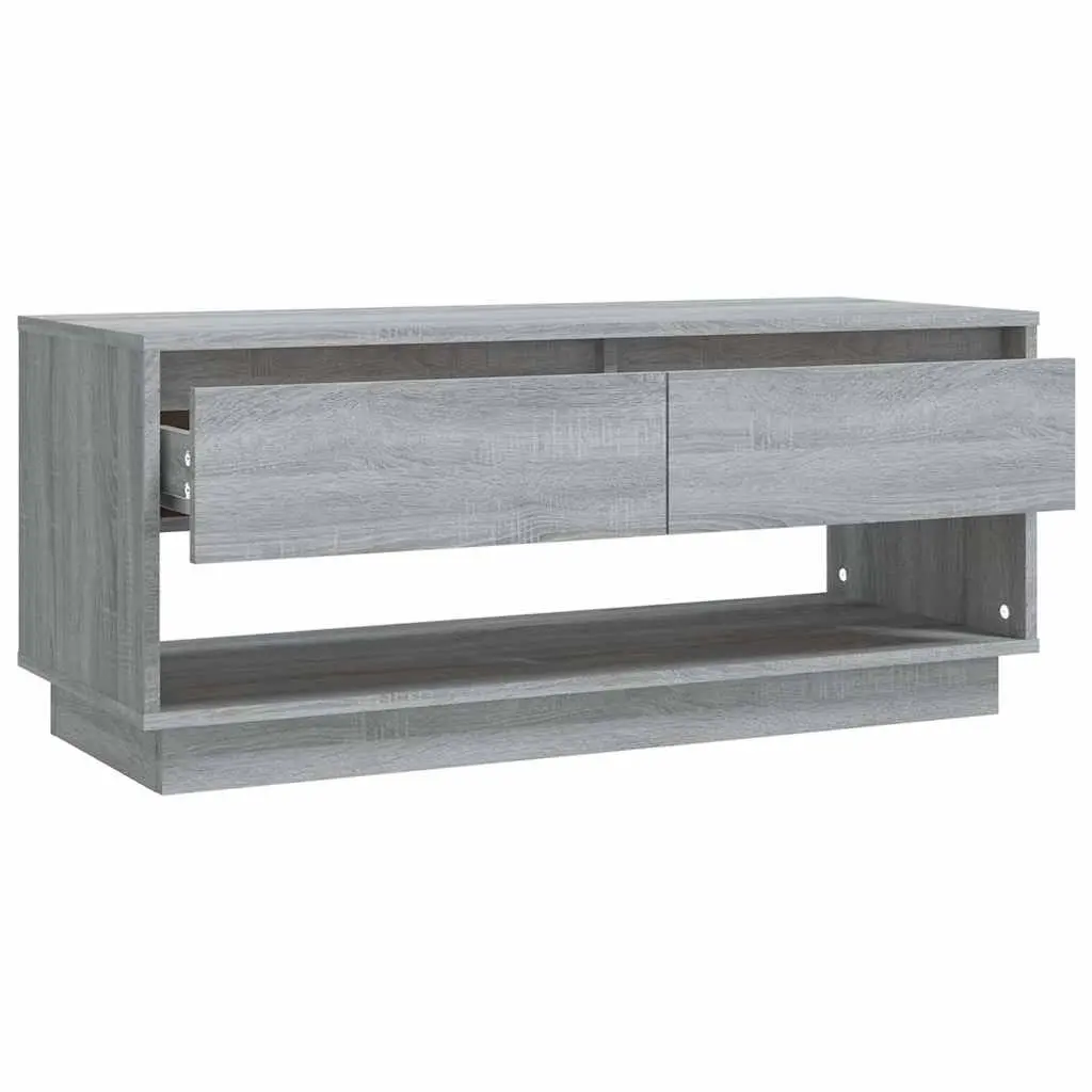 TV Cabinet Media Storage Engineered Wood 102 x 41 x 44 cm Grey Sonoma