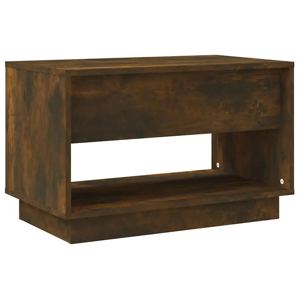 TV Cabinet Brown Living Room Storage Unit 2 Drawers Open Compartment 70 x 41 x 44 cm
