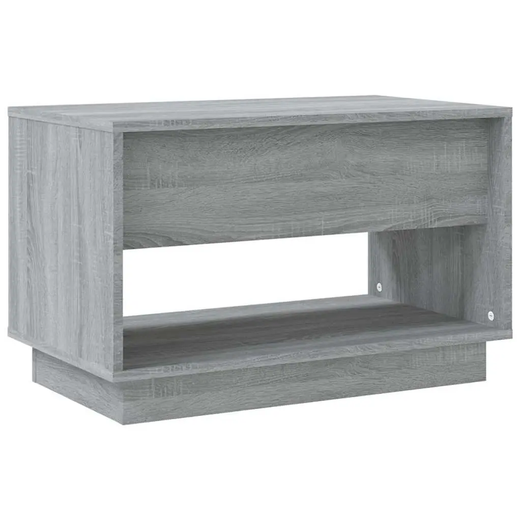TV Cabinet Grey 70x41x44cm Living Room Storage Unit with Drawers Open Compartment