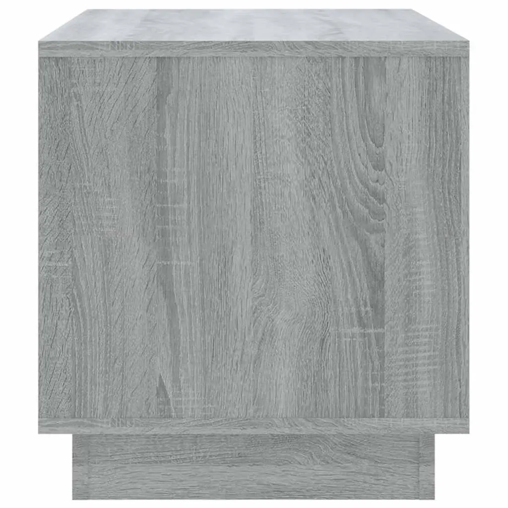 TV Cabinet Grey 70x41x44cm Living Room Storage Unit with Drawers Open Compartment