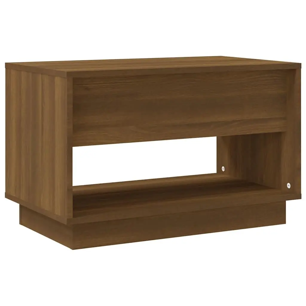 TV Cabinet Storage Unit Brown Oak Living Room 70W x 41D x 44H cm with Drawers Open Compartment
