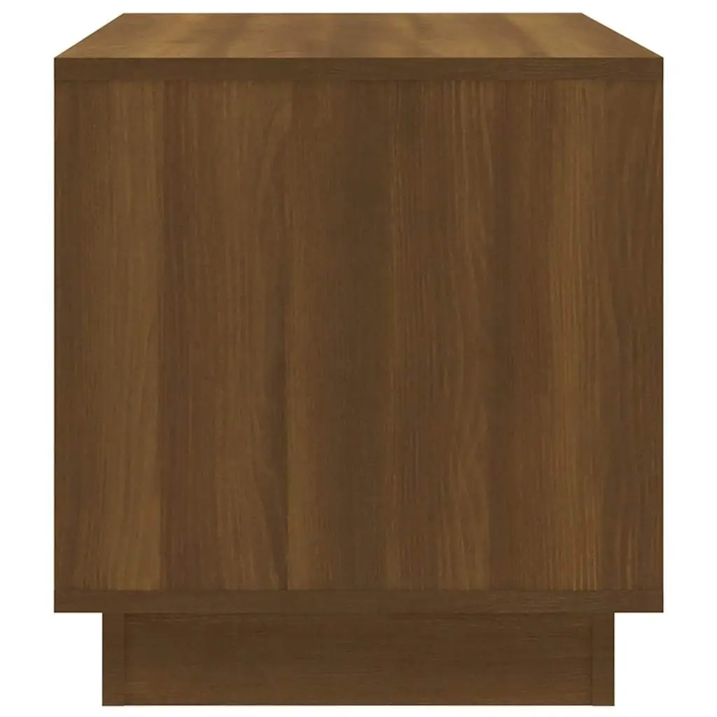 TV Cabinet Storage Unit Brown Oak Living Room 70W x 41D x 44H cm with Drawers Open Compartment