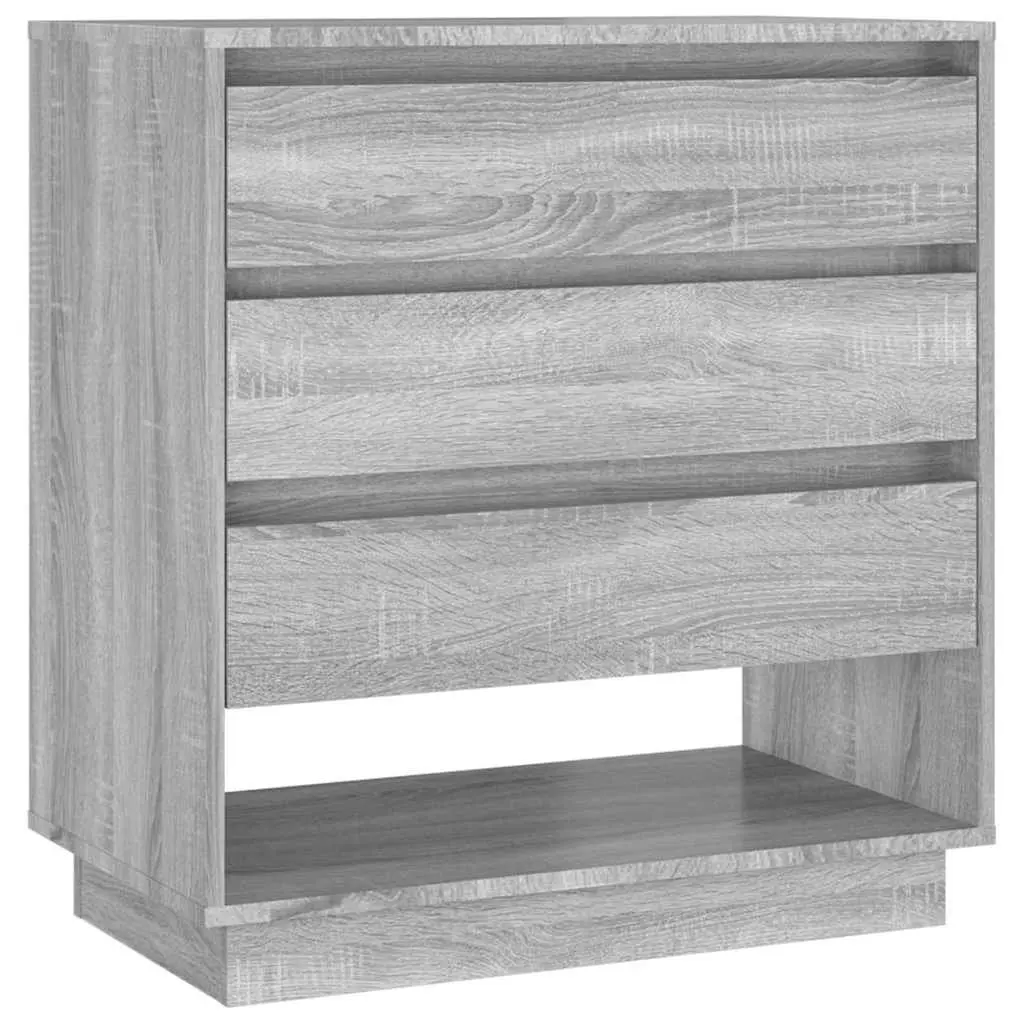 Sideboard Grey Sonoma Storage Cabinet 3 Drawers 1 Compartment