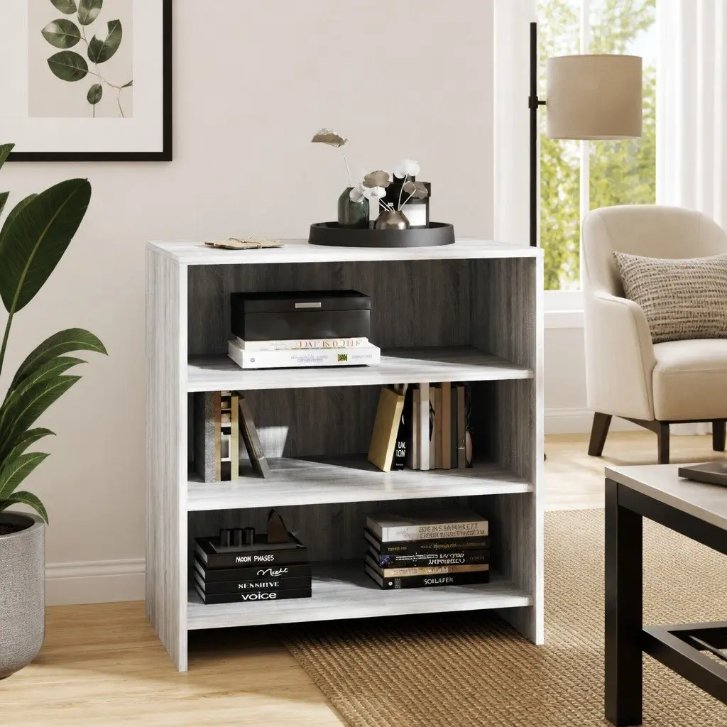 Sideboard Storage Cabinet 3 Shelf Display Cupboard 70 x 40.5 x 75 cm Grey