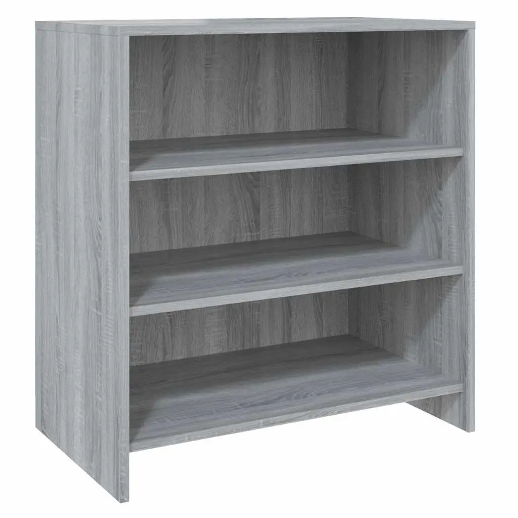 Sideboard Storage Cabinet 3 Shelf Display Cupboard 70 x 40.5 x 75 cm Grey