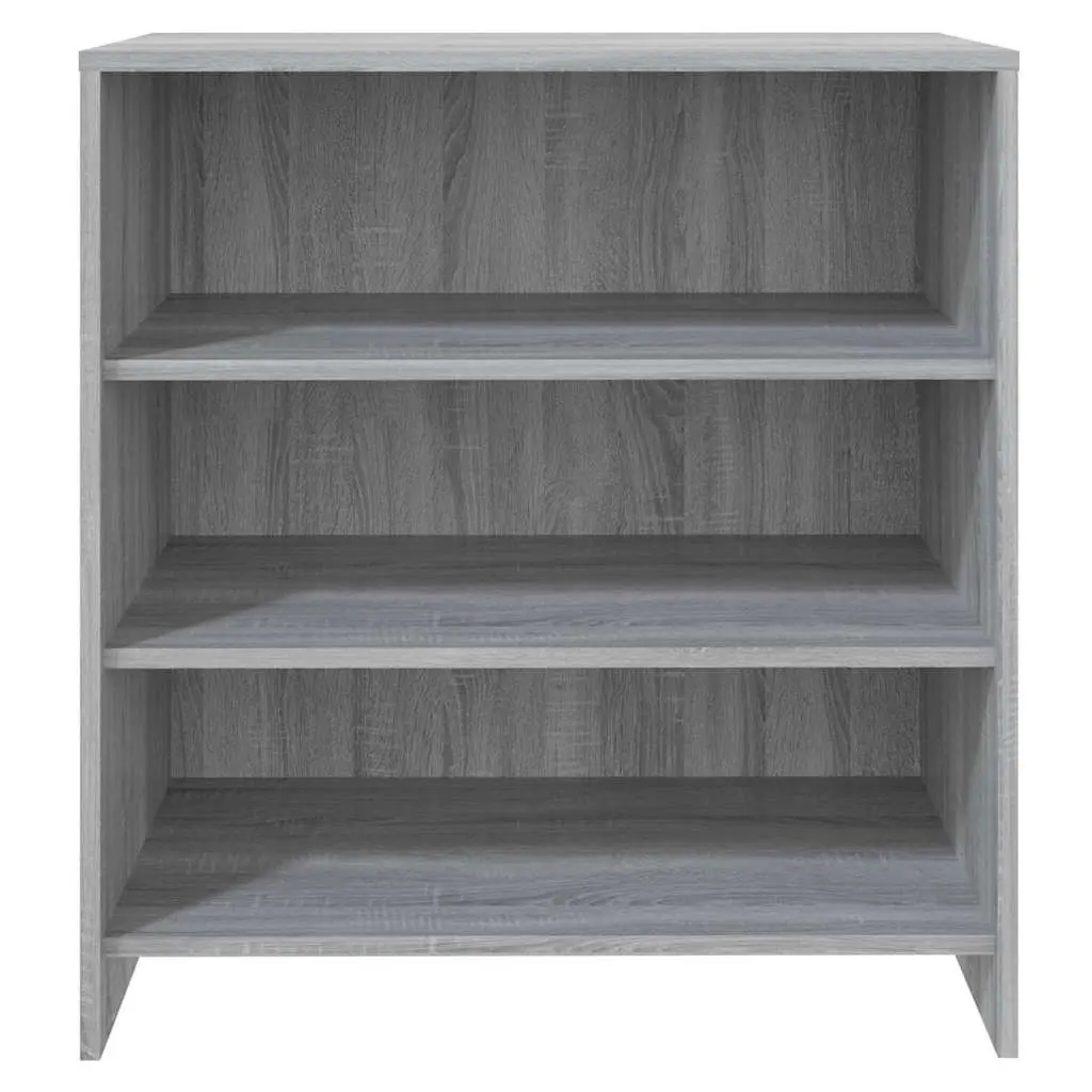Sideboard Storage Cabinet 3 Shelf Display Cupboard 70 x 40.5 x 75 cm Grey
