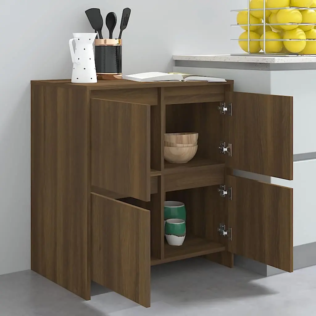 Brown Oak Sideboard with Ample Storage Space