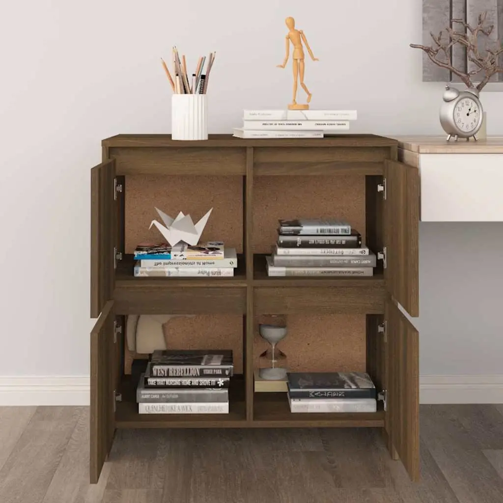 Brown Oak Sideboard with Ample Storage Space