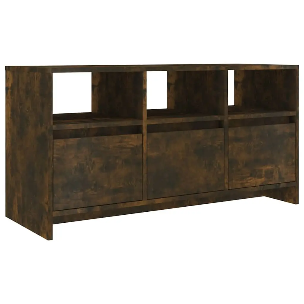 TV Cabinet Brown Living Room Storage Unit 3 Drawers 3 Compartments