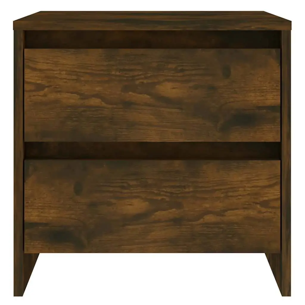 Bedside Cabinets Storage 2 Piece Brown Smoked Oak 45x34.5x44.5 cm Nightstands