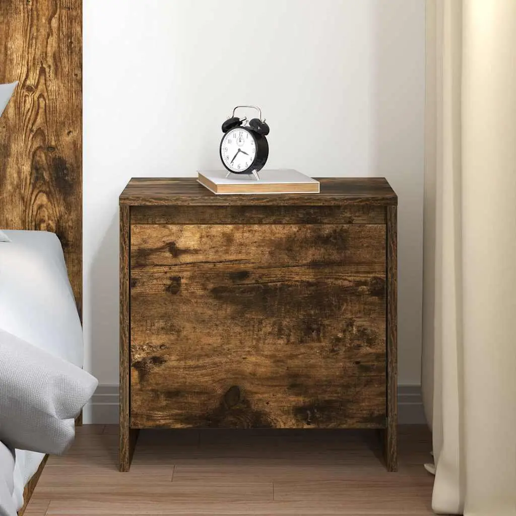 Bedside Cabinet Storage Nightstand 45 x 34 x 44.5 cm Brown