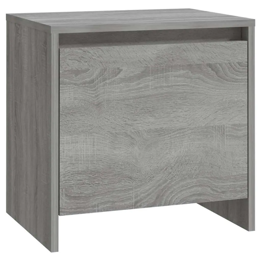 Bedside Cabinet Grey Sonoma 45x34x44.5 cm Nightstand Storage Bedroom Furniture