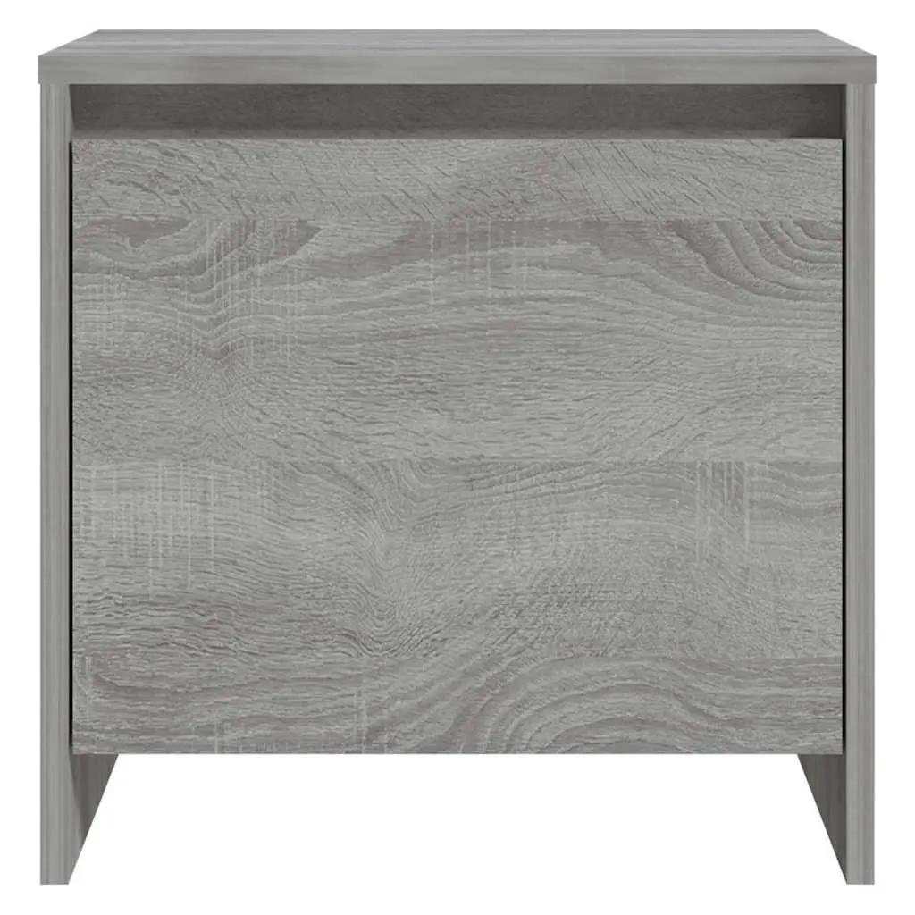 Bedside Cabinet Grey Sonoma 45x34x44.5 cm Nightstand Storage Bedroom Furniture