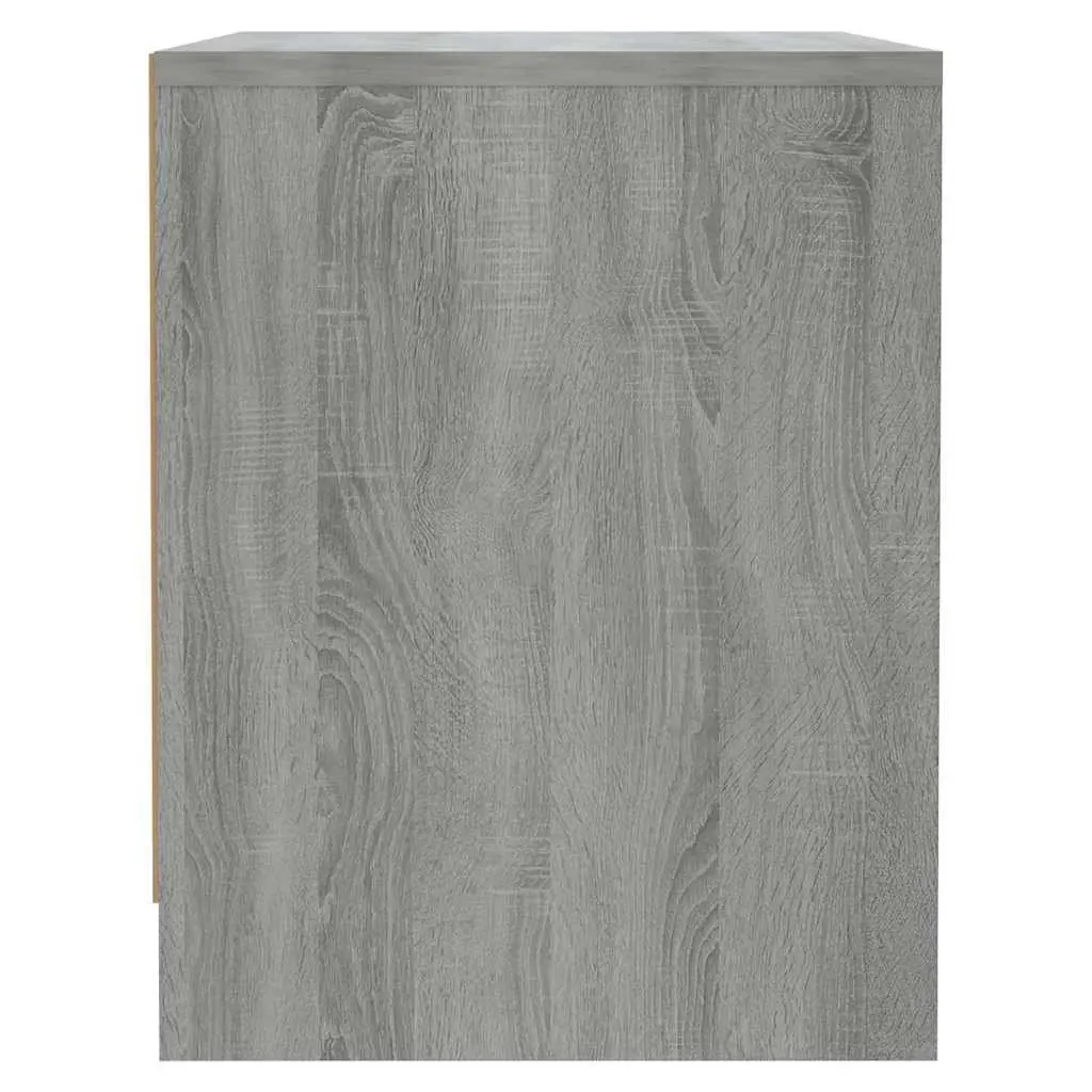 Bedside Cabinet Grey Sonoma 45x34x44.5 cm Nightstand Storage Bedroom Furniture