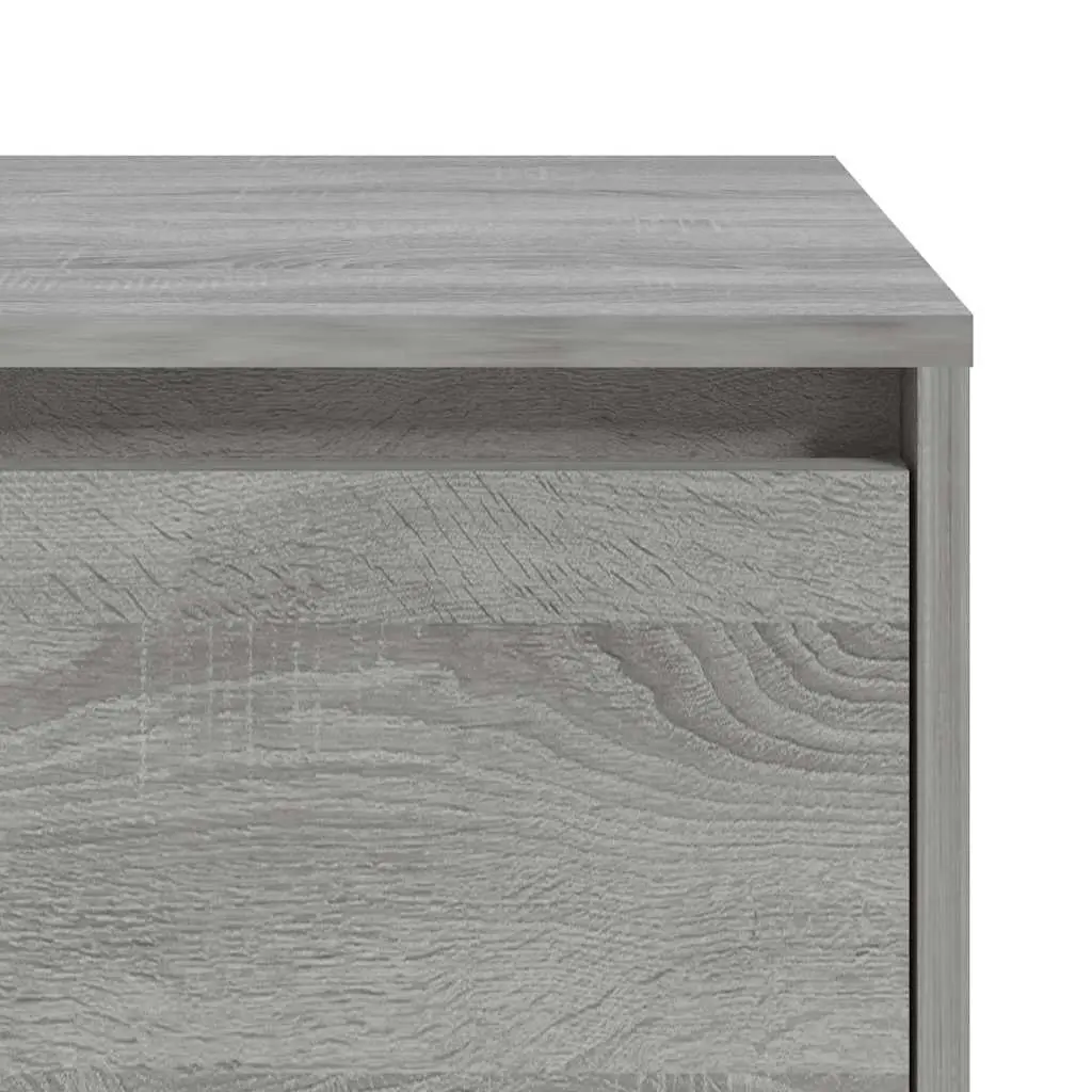 Bedside Cabinet Grey Sonoma 45x34x44.5 cm Nightstand Storage Bedroom Furniture
