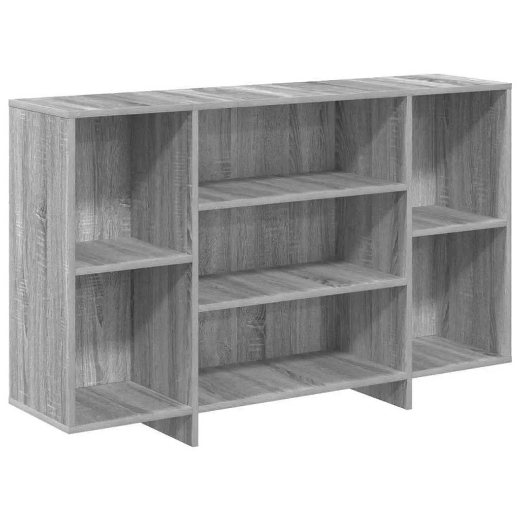 Grey Sonoma Sideboard with Shelves Storage Cabinet Engineered Wood Cupboard
