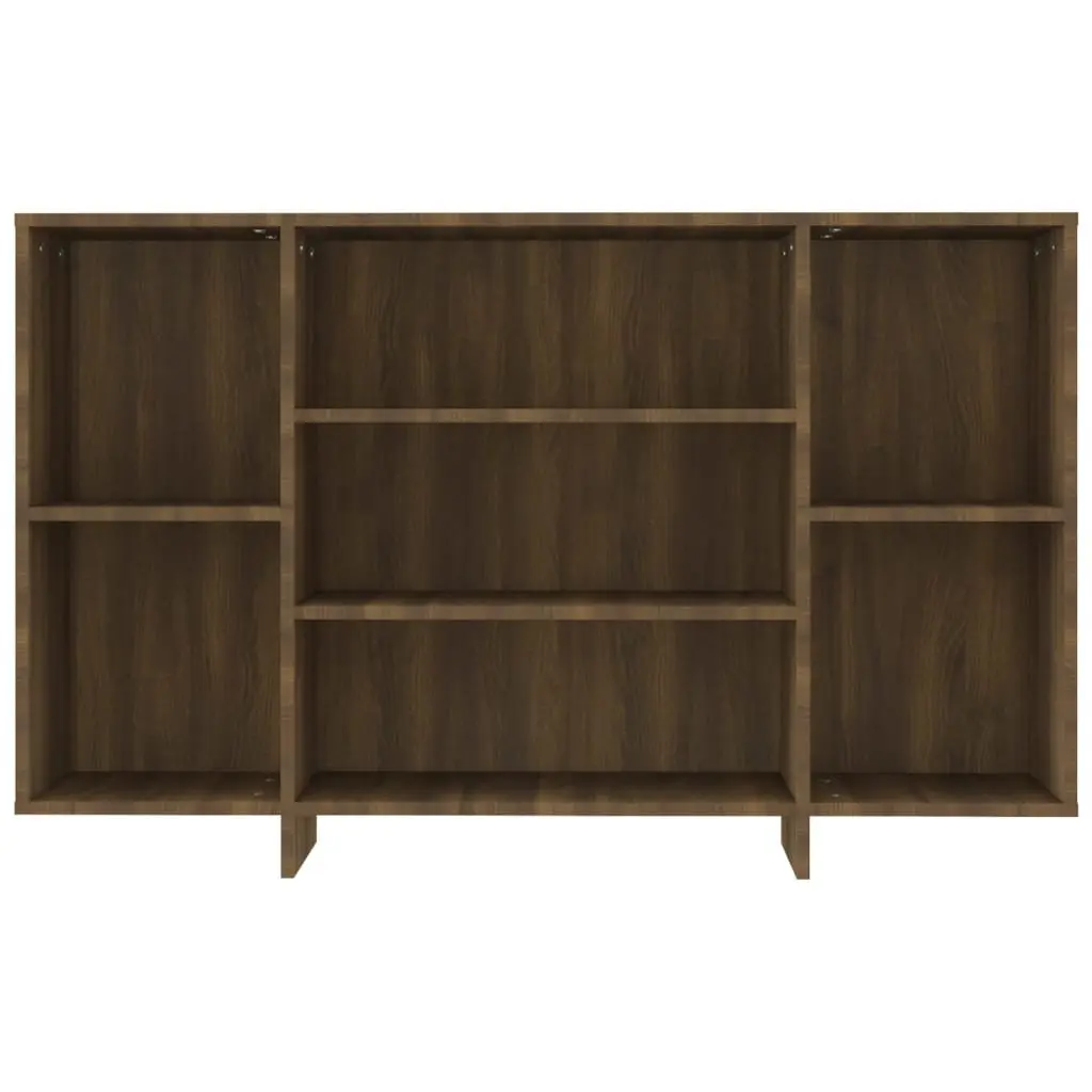 Sideboard Storage Cabinet 120x30x75 cm Brown Oak Modern Cupboard with 4 Shelves