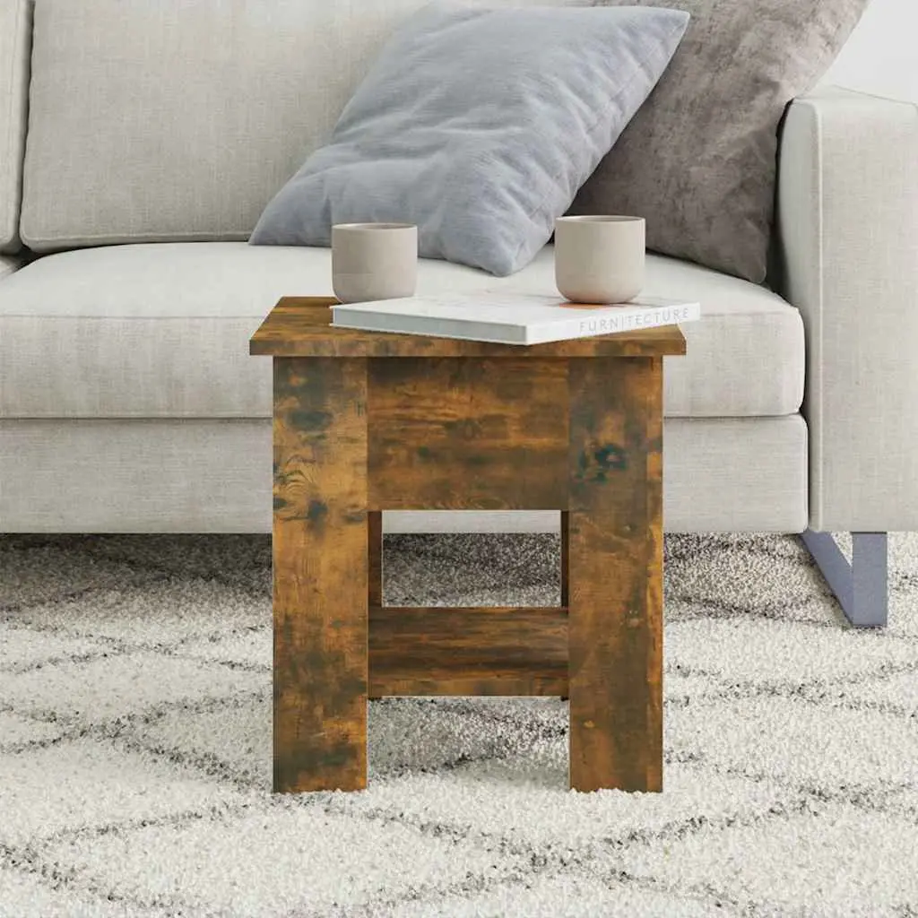 Coffee Table with Storage Shelf Modern Design Living Room Accent Brown Wood