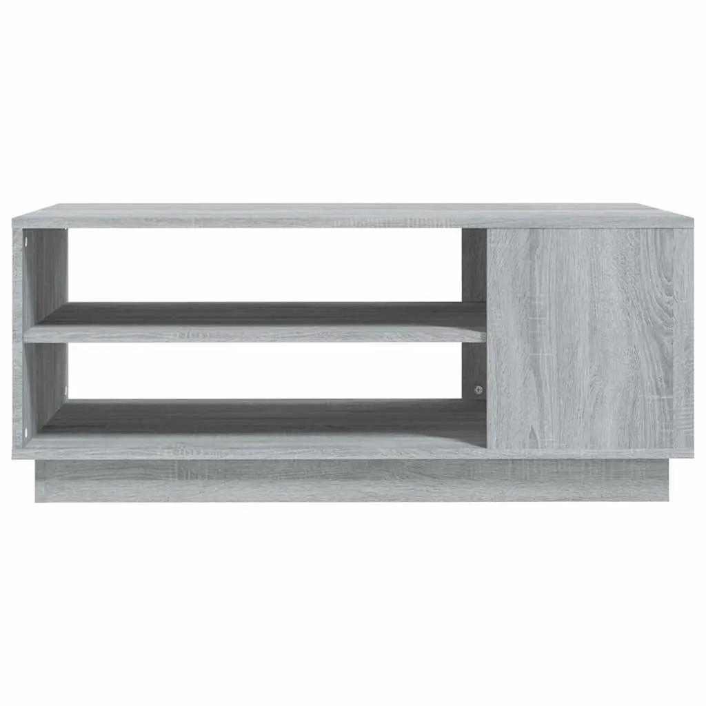 Coffee Table Grey Sonoma Modern Design Living Room Storage Shelves Accent
