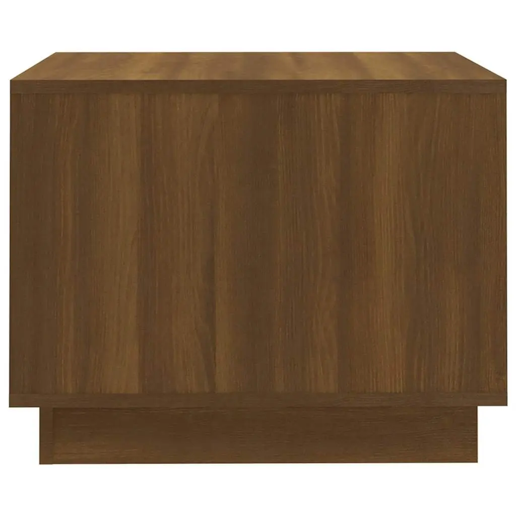 Coffee Table Modern Living Room Storage Shelves 55W x 55D x 43H cm Brown Oak
