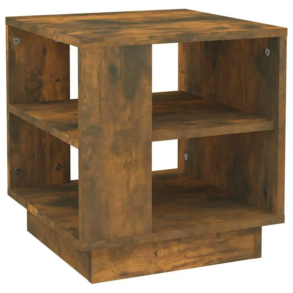 Coffee Table with 2 Shelves Modern Living Room Accent Storage Brown Engineered