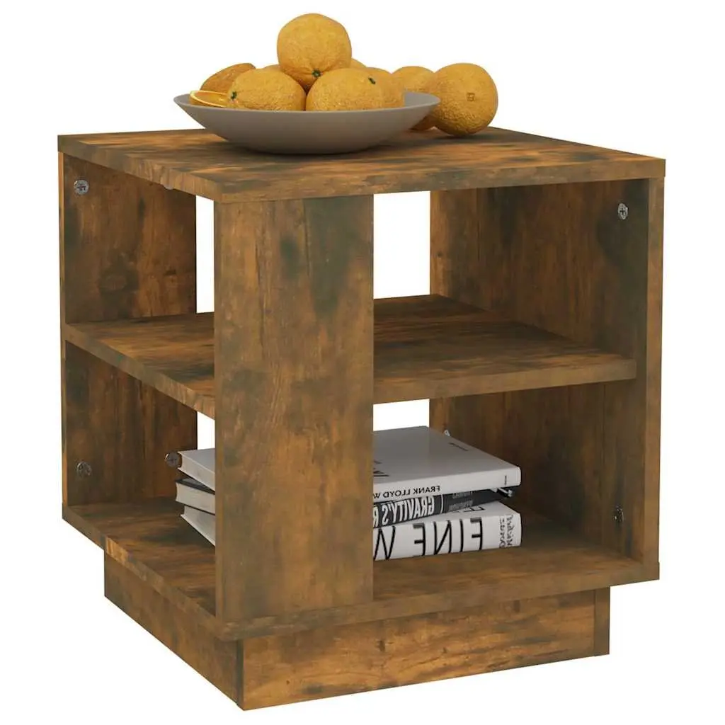 Coffee Table with 2 Shelves Modern Living Room Accent Storage Brown Engineered