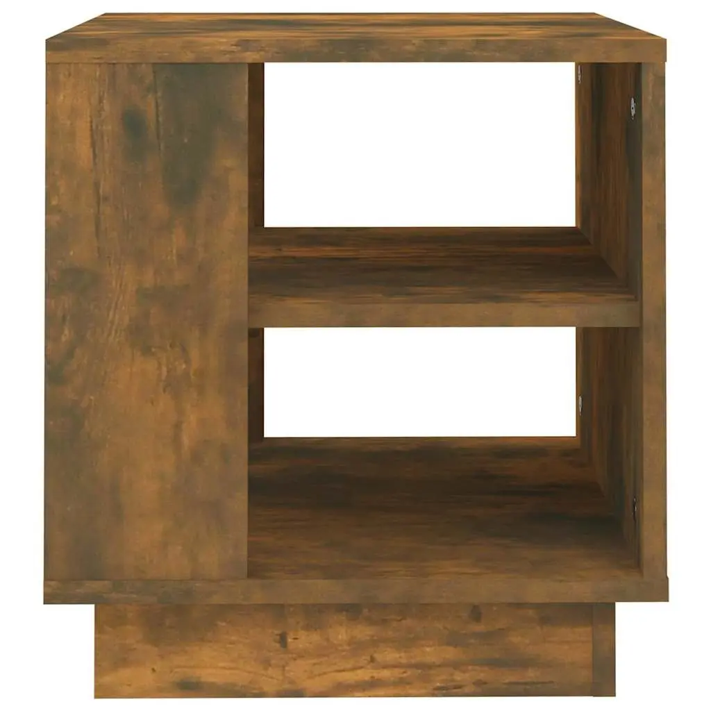 Coffee Table with 2 Shelves Modern Living Room Accent Storage Brown Engineered