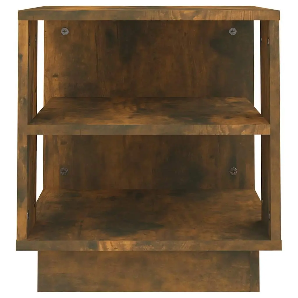 Coffee Table with 2 Shelves Modern Living Room Accent Storage Brown Engineered
